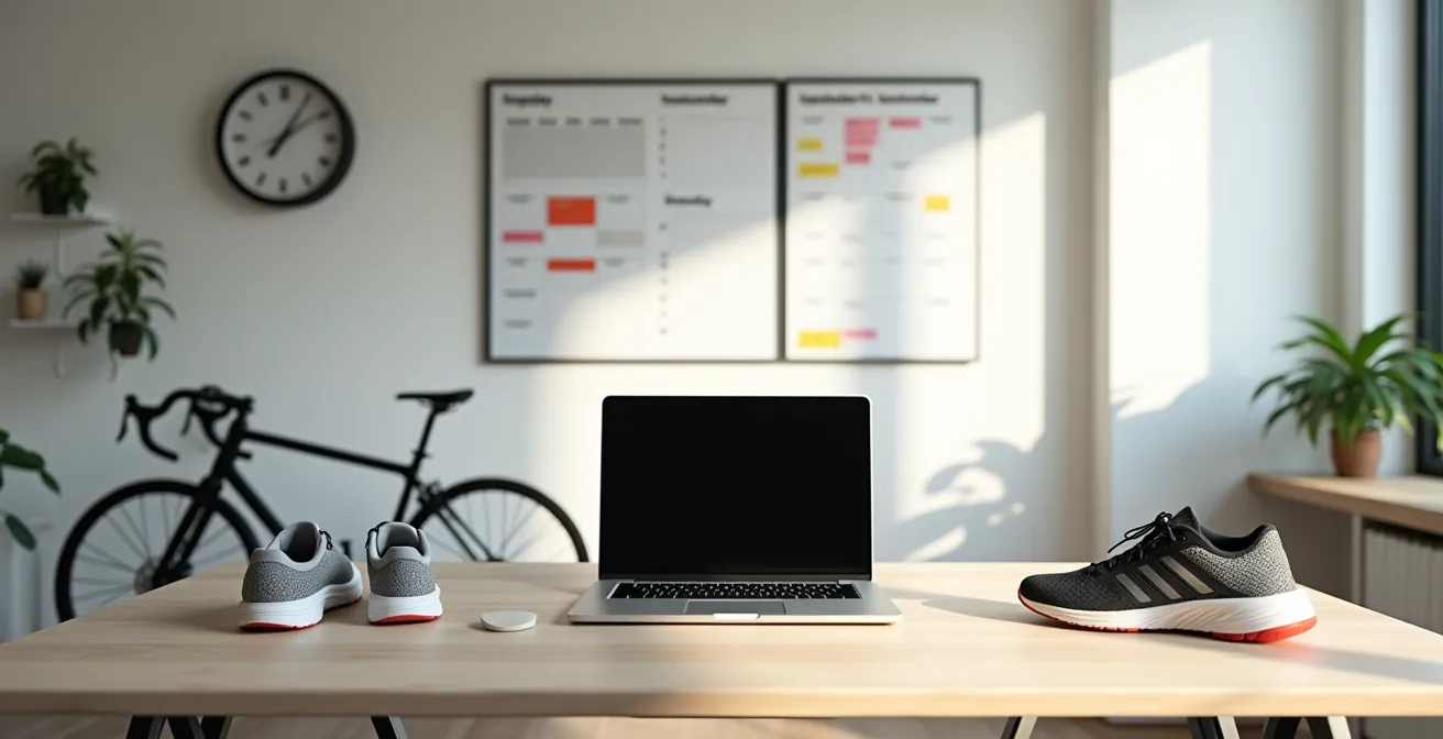 Strukturierter Wochenplan eines Amateursportlers mit optimaler Trainingsverteilung