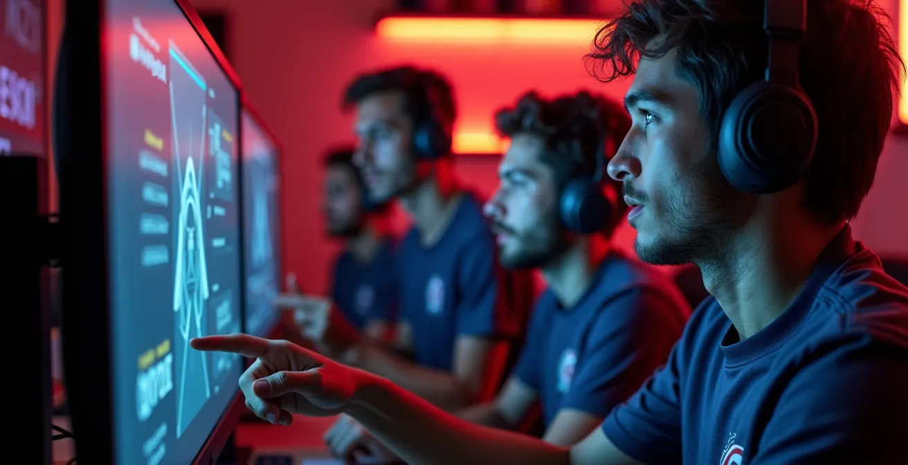 Professionelle Analyse-Session während eines E-Sport-Bootcamps