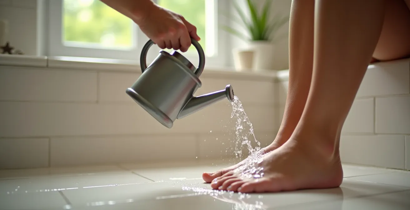 Anfängerfreundlicher Kneipp-Fussguss mit korrekter Technik