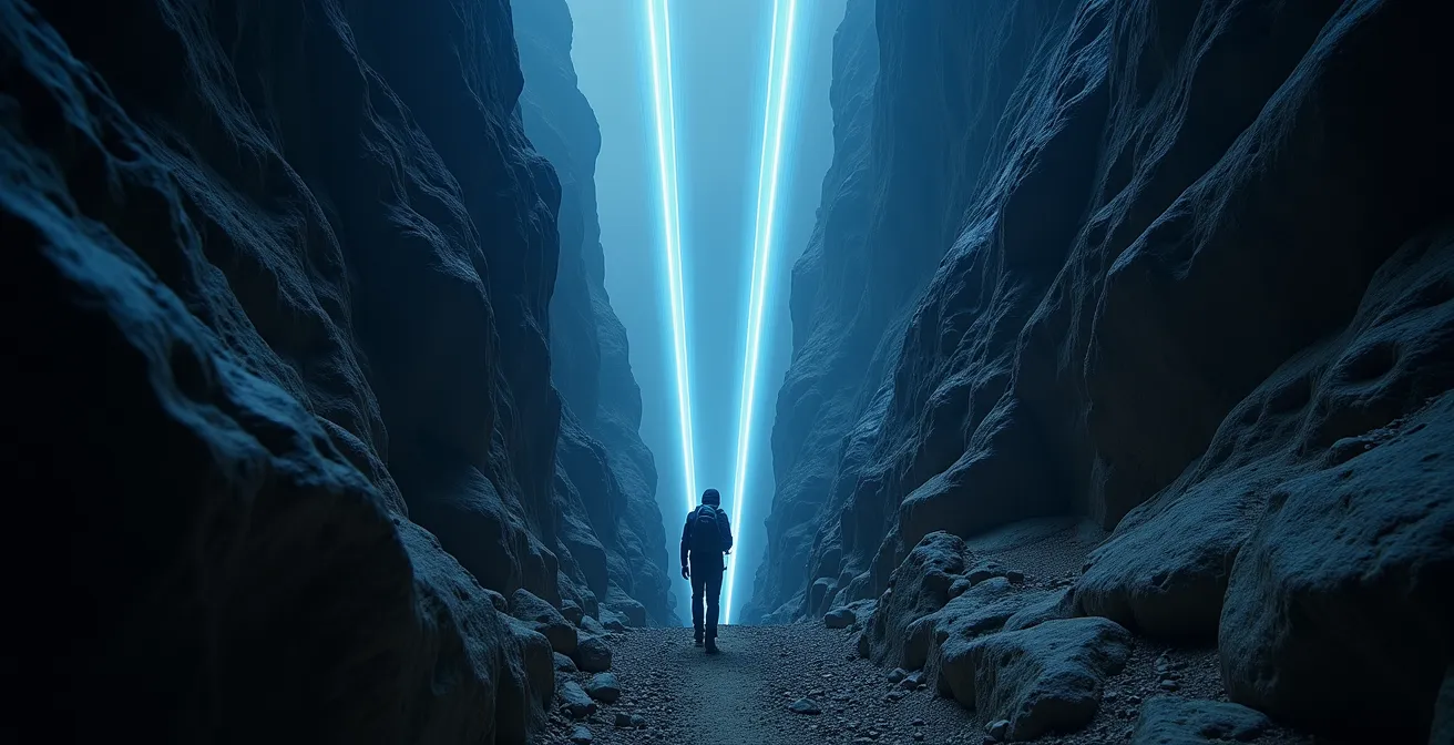 GPS-Signalreflexionen an Felswänden visualisiert