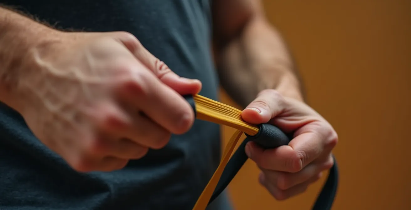 Detailaufnahme von Händen bei präventiver Gelenkübung