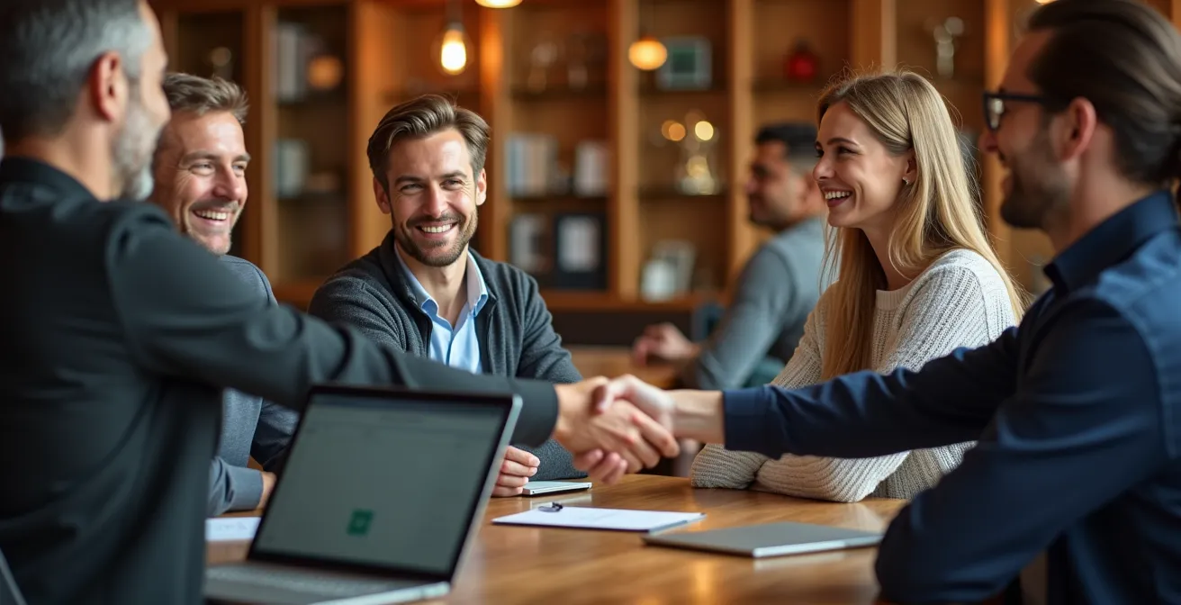 Netzwerk und soziale Kontakte im deutschen Sportverein, wo Menschen verschiedener Berufe zusammenkommen.
